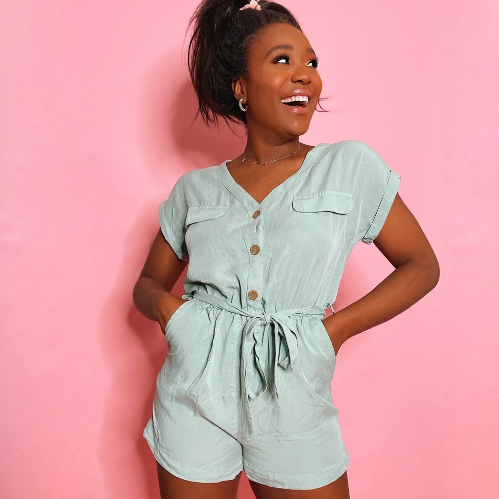 Dreaming in Sage Jumpsuit